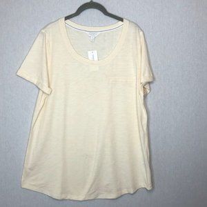 Charter Club cuffed short sleeve pajama top